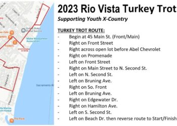 Rio Vista’s Own Turkey Trot on Again For Thanksgiving Day 2023