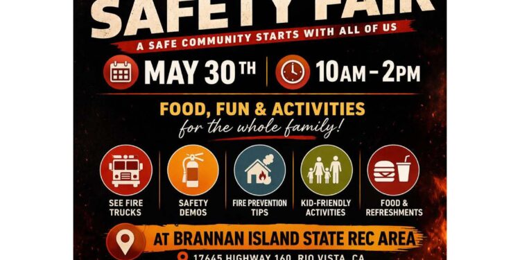 Fire Safety Fair at Brannan Island State Recreation Area: May 30th